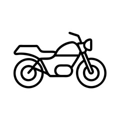 motorcycle icon, motorcycle line art - simple line art of motorcycle, perfect for motorcycle logos and icons