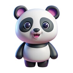 Isolated 3D Panda Clipart – Detailed and Majestic Wildlife Vector Design	