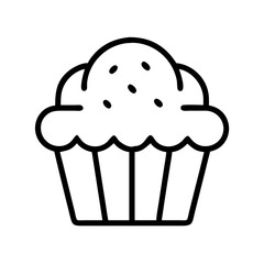 muffin icon, muffin line art - simple line art of muffin, perfect for muffin logos and icons