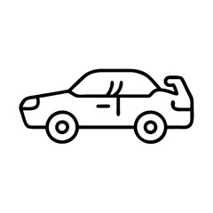 muscle car icon, muscle car line art - simple line art of muscle car, perfect for muscle car logos and icons