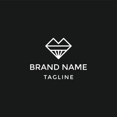 Diamond Mountain Logo Icon Vector Design