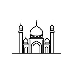Arabian mosque icon. vector illustration isolated