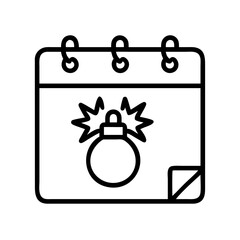 new year icon, new year line art - simple line art of new year, perfect for new year logos and icons