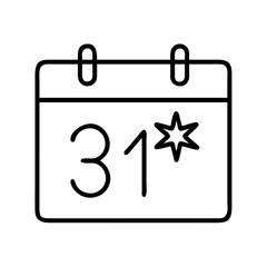 new year icon, new year line art - simple line art of new year, perfect for new year logos and icons