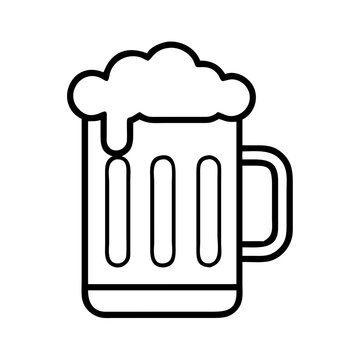 recommend clip art: oktoberfest beer mug icon, oktoberfest beer mug line art - simple line art of oktoberfest beer mug, perfect for oktoberfest beer mug logos and icons