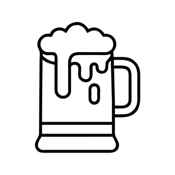 recommend clip art: oktoberfest beer mug icon, oktoberfest beer mug line art - simple line art of oktoberfest beer mug, perfect for oktoberfest beer mug logos and icons