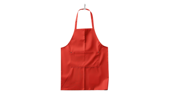Apron red on transparent background
