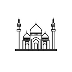 Arabian mosque icon. vector illustration isolated