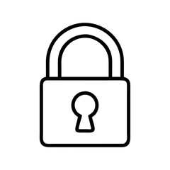 padlock icon, padlock line art - simple line art of padlock, perfect for padlock logos and icons