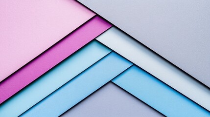 Colorful Layers of Paper in Pink, Blue, and Gray Tones for Design