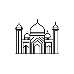 Arabian mosque icon. vector illustration isolated