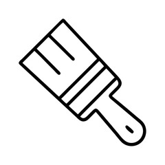 paint brush icon, paint brush line art - simple line art of paint brush, perfect for paint brush logos and icons