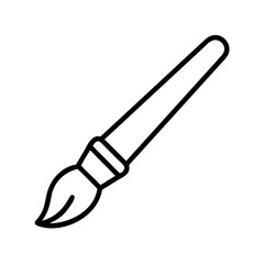 paintbrush icon, paintbrush line art - simple line art of paintbrush, perfect for paintbrush logos and icons