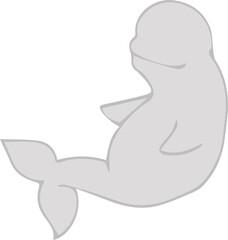 Simple relaxed beluga whale
