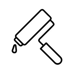 paint roller icon, paint roller line art - simple line art of paint roller, perfect for paint roller logos and icons
