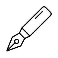 pen icon, pen line art - simple line art of pen, perfect for pen logos and icons