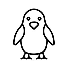penguin icon, penguin line art - simple line art of penguin, perfect for penguin logos and icons