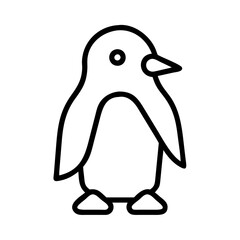 penguin icon, penguin line art - simple line art of penguin, perfect for penguin logos and icons