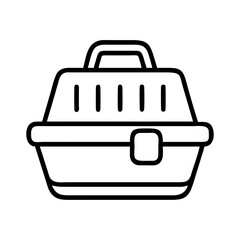 pet carrier icon, pet carrier line art - simple line art of pet carrier, perfect for pet carrier logos and icons