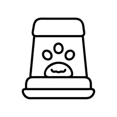pet feeder icon, pet feeder line art - simple line art of pet feeder, perfect for pet feeder logos and icons