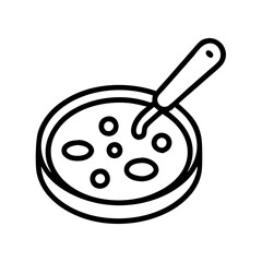 petri dish icon, petri dish line art - simple line art of petri dish, perfect for petri dish logos and icons
