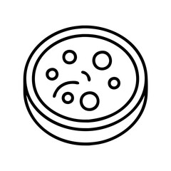 petri dish icon, petri dish line art - simple line art of petri dish, perfect for petri dish logos and icons