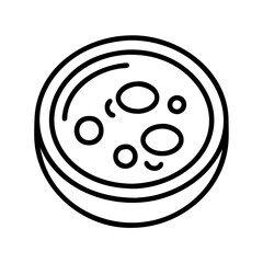 petri dish icon, petri dish line art - simple line art of petri dish, perfect for petri dish logos and icons