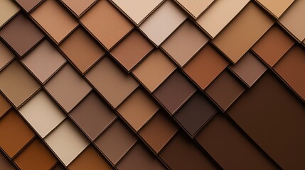Brown mocha mousse color squares background. Gradient background.