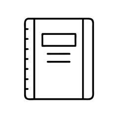 plain notebook icon, plain notebook line art - simple line art of plain notebook, perfect for plain notebook logos and icons