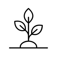 plant growing icon, plant growing line art - simple line art of plant growing, perfect for plant growing logos and icons