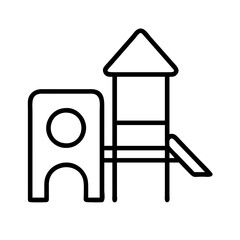 playground icon, playground line art - simple line art of playground, perfect for playground logos and icons