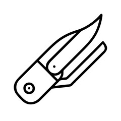 pocket knife icon, pocket knife line art - simple line art of pocket knife, perfect for pocket knife logos and icons