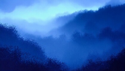 Naklejka premium Generated image : arrière-plan forêt mystérieuse sous la brume