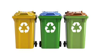 
recycle garbage on transparent background


