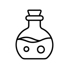 potion bottle icon, potion bottle line art - simple line art of potion bottle, perfect for potion bottle logos and icons