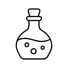 potion bottle icon, potion bottle line art - simple line art of potion bottle, perfect for potion bottle logos and icons