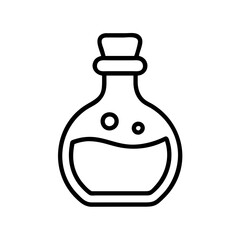 potion bottle icon, potion bottle line art - simple line art of potion bottle, perfect for potion bottle logos and icons