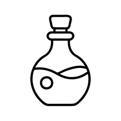potion bottle icon, potion bottle line art - simple line art of potion bottle, perfect for potion bottle logos and icons