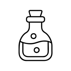 potion bottle icon, potion bottle line art - simple line art of potion bottle, perfect for potion bottle logos and icons