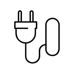 Obraz premium power cord icon, power cord line art - simple line art of power cord, perfect for power cord logos and icons
