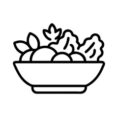 prepped salad icon, prepped salad line art - simple line art of prepped salad, perfect for prepped salad logos and icons