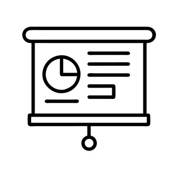 recommend clip art: presentation slide icon, presentation slide line art - simple line art of presentation slide, perfect for presentation slide logos and icons