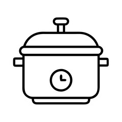 pressure cooker icon, pressure cooker line art - simple line art of pressure cooker, perfect for pressure cooker logos and icons