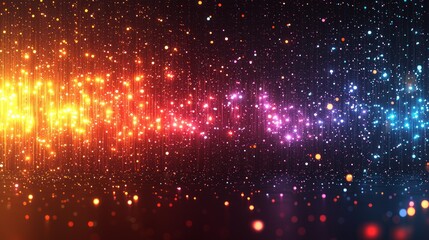 Obraz premium Colorful light streaks, particle background, abstract design, website banner