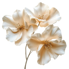 Fototapeta premium Beautiful cream-colored flower, Isolated on Transparent Background