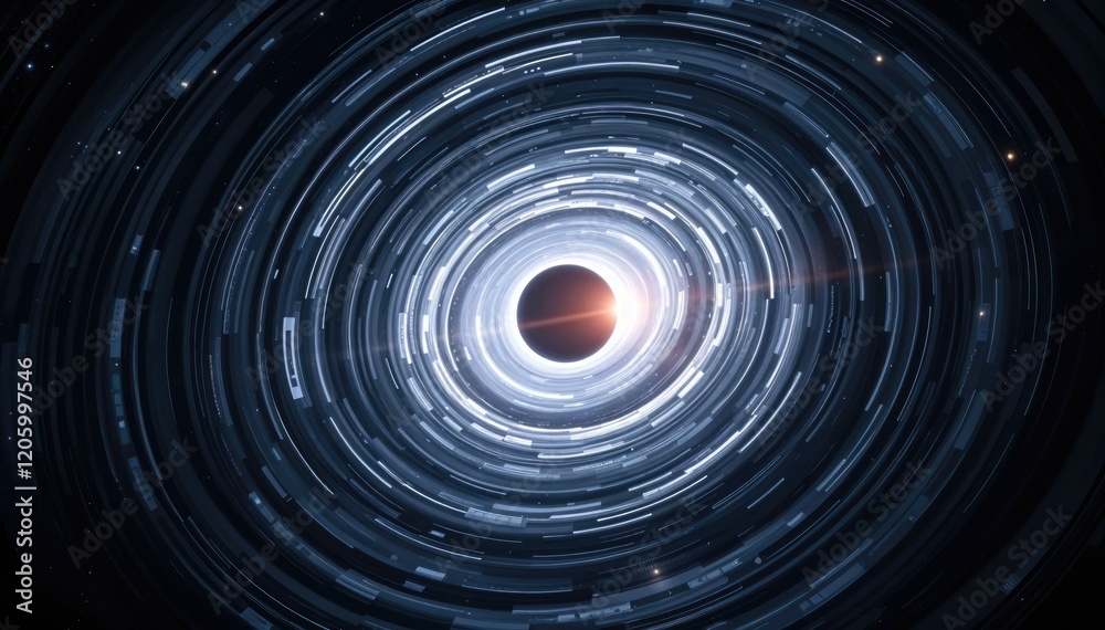 Aufkleber abstract swirling cosmic vortex mesmerizing space phenomenon visualized