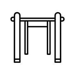 pull up bar icon, pull up bar line art - simple line art of pull up bar, perfect for pull up bar logos and icons