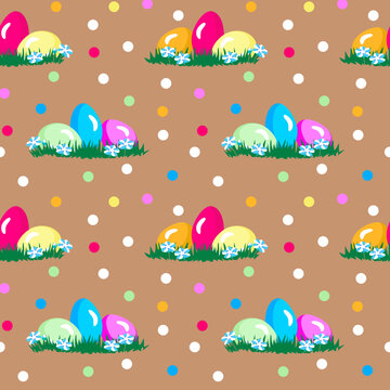 Easter eggs with polka dots 3g.eps