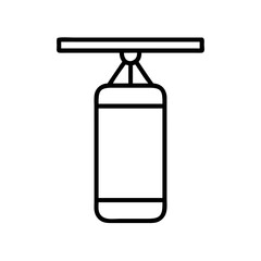 punching bag icon, punching bag line art - simple line art of punching bag, perfect for punching bag logos and icons