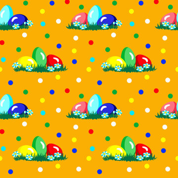 Easter eggs with polka dots 3j.eps